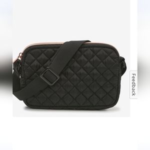 Small quilted phone Crossbody black